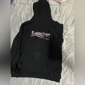 Balenciaga Destoyed hoodie campaign logo
